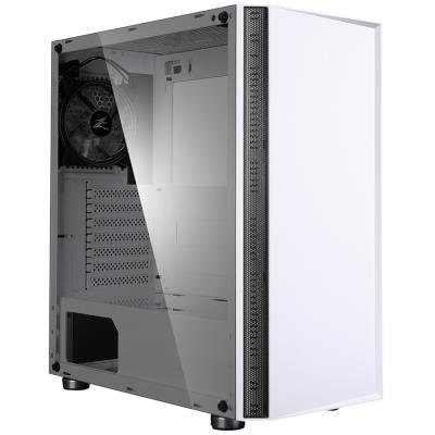 Zalman skříň R2 White / Middle tower / ATX / 1x120mm RGB fan / USB 3.0 / USB 2.0 / tvrzené sklo