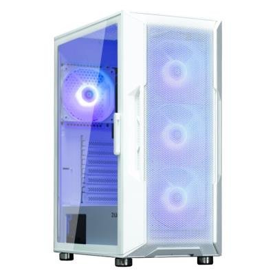 Zalman skříň I3 Neo ARGB white / ATX / 4x120 ARGB fan / 2xUSB 3.0 / 1xUSB 2.0 / prosklená bočnice / mesh panel / bílá