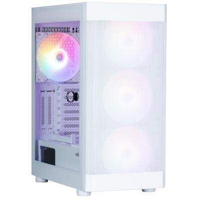 Zalman skříň i4 TG / Middle Tower / 4x 120 mm RBG LED fan / 2x USB 3.0 / 1x USB 2.0 / mesh panel / tvrzené sklo / bílá