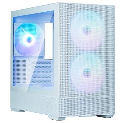 Zalman skříň P30 AIR White / miniT / 3x140mm fan ARGB / USB 3.0 / USB-C / temperované sklo / mesh panel / bílá