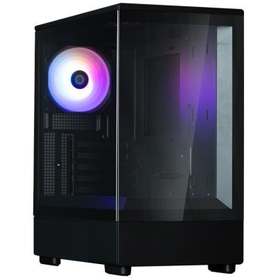 Zalman skříň P10 Black / miniT / 1x120mm fan ARGB / USB 3.0 / USB-C / temperované sklo / černá