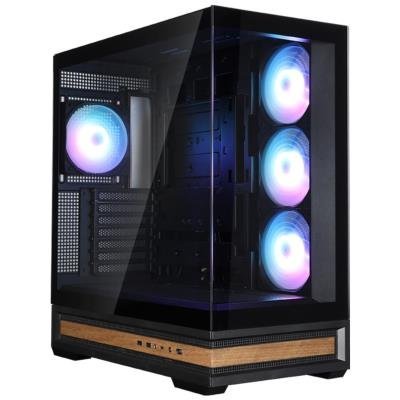 Zalman skříň P40 Namu / midT/ 3x120mm ARGB fan / 2xUSB 3.0 / USB-C / panoramatická / dřevěné doplňky / černá