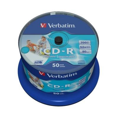 CD médium Verbatim CD-R80 700MB 50ks