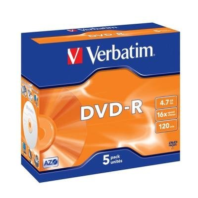 Verbatim DVD-R 4,7GB 16x in PCS, jewel, 5 pack