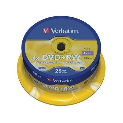 Verbatim DVD+RW 4,7GB, 4x,25cake