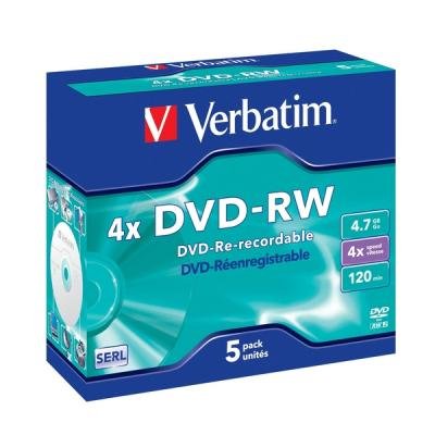 DVD médium Verbatim DVD-RW 4,7GB 5ks