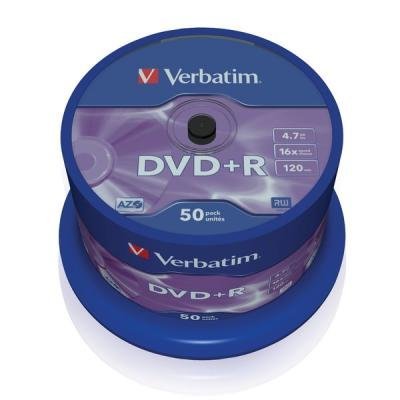 DVD médium Verbatim DVD+R 4,7GB 50 ks