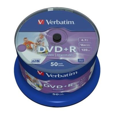 DVD médium Verbatim DVD+R 4,7GB 50 ks