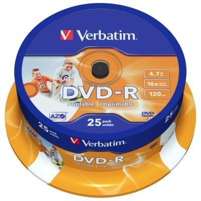 DVD médium Verbatim DVD-R 4,7GB 25ks