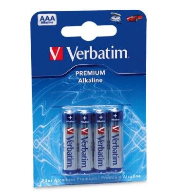 VERBATIM AAA BATTERY ALKALINE 4ks v balení - mini tužkové AAA