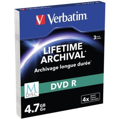 DVD médium Verbatim M-DISC DVD-R 4,7 GB 3 ks