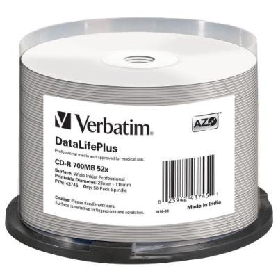 CD médium Verbatim CD-R80 700MB 50ks