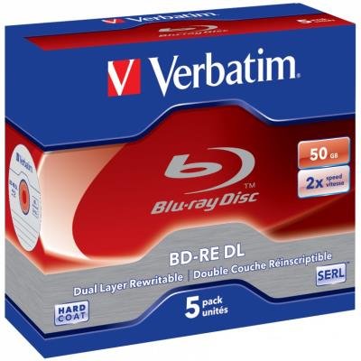 Blu-Ray médium Verbatim BD-RE DL 50GB 5ks