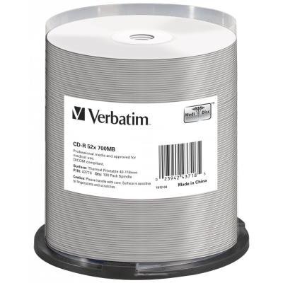 CD médium Verbatim CD-R DataLifePlus 700MB 100ks