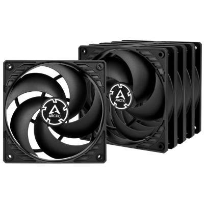 ARCTIC P12 PWM PST sada 5 ks ventilátorů 120mm / PWM / PST / černý