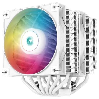 DEEPCOOL chladič AG620 BK ARGB / 2x 120mm fan / 6x heatpipes / PWM / pro Intel i AMD / bílý