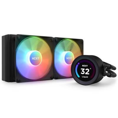 NZXT vodní chladič Kraken 240 ELITE RGB / 2x120mm RGB fan / 4-pin PWM / LCD disp. / 6 let