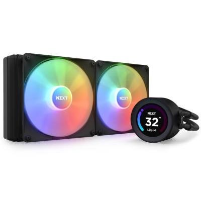 NZXT vodní chladič Kraken 280 ELITE RGB / 2x140mm RGB fan / 4-pin PWM / LCD disp. / 6 let