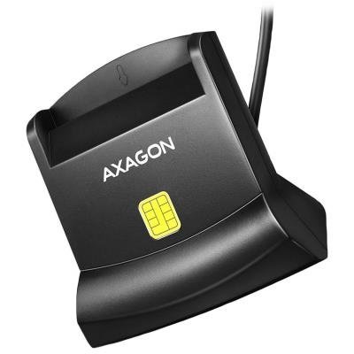 AXAGON čtečka kontaktních smart karet (eObčanka) / CRE-SM4N / USB 2.0 / 1,3m