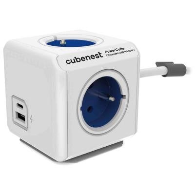 Cubenest PowerCube Extended USB PD 20W 1,5m bílo-modrá