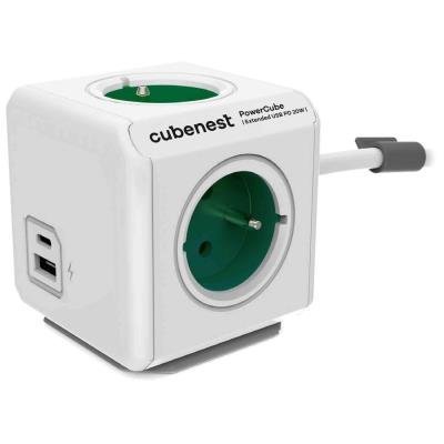 Cubenest PowerCube Extended USB PD 20W 1,5m bílo-zelená