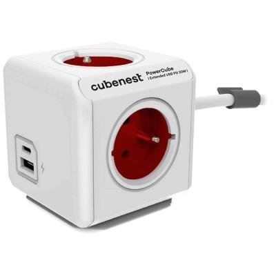 Cubenest PowerCube Extended USB PD 20W 1,5m bílo-červená