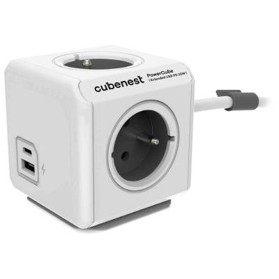 Cubenest PowerCube Extended USB PD 20W 3m bílo-šedá