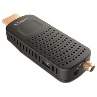 STRONG DVB-T/T2 tuner HDMI stick SRT 82/ Full HD/ H.265/HEVC/ external antenna/ EPG/ PVR/ HDMI/ USB/ micro USB/ IR/black