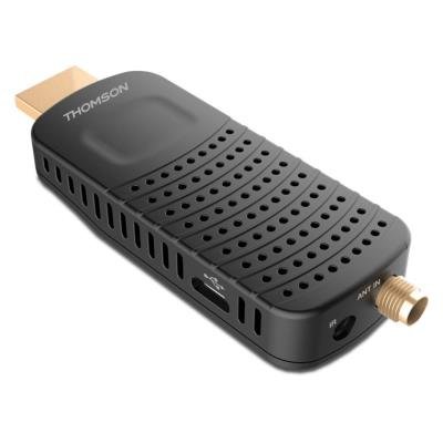 THOMSON DVB-T/T2 tuner HDMI stick THT 82/ Full HD/ H.265/HEVC/ external antenna/ EPG/ PVR/ HDMI/ USB/ micro USB/ IR/ černý