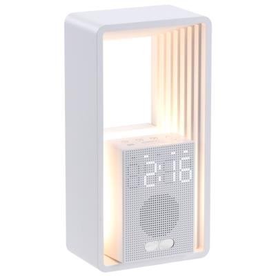 IMMAX LED budík CALM/ relaxační zvuky/ 18W/ vstup 12V/1,5A/ výstup 10W (5V/2A)/ 3000K/ USB-C/ bílý