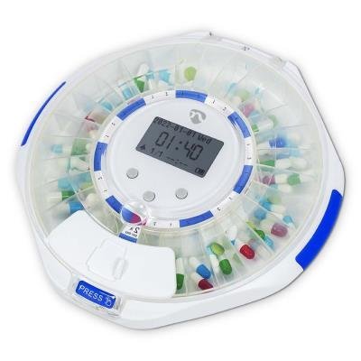 NEDIS Wi-Fi chytrý dávkovač pilulek/ 28 přihrádek/ počet časů poplachu: 9 budíků za den/ Hlas / Pípnutí / Světlo/ LCD