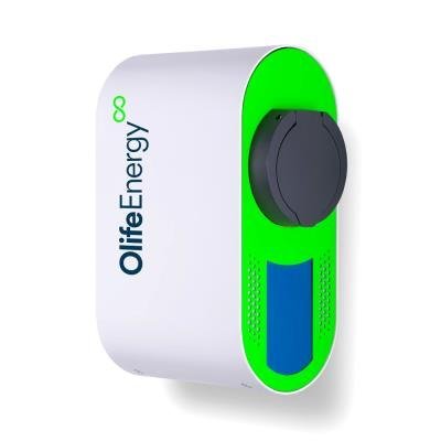 OlifeEnergy EV nabíječ elektromobilů BASE AC 22kW, Wallbox, Type2, zásuvka, RFID, automód