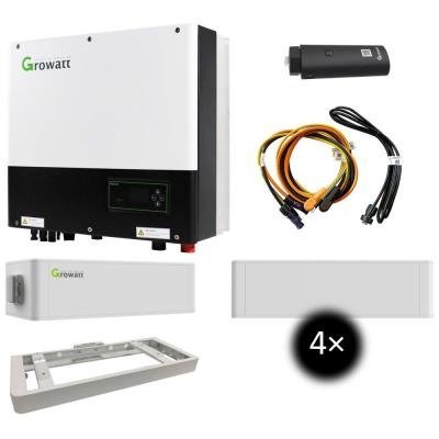 Growatt hybrid asymmetrical set 10kW with LFP battery 10kWh and BMS