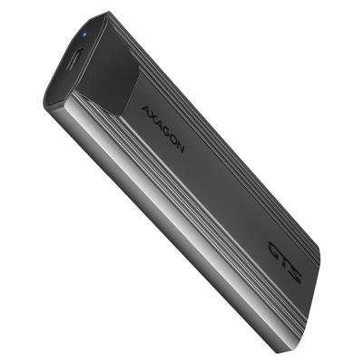 AXAGON kovový box na M.2 NVMe SSD / EEM2-GTSA / USB-C 3.2 Gen 2 / USB 3.2 Gen1 / kabel 20cm / bezšroubkový