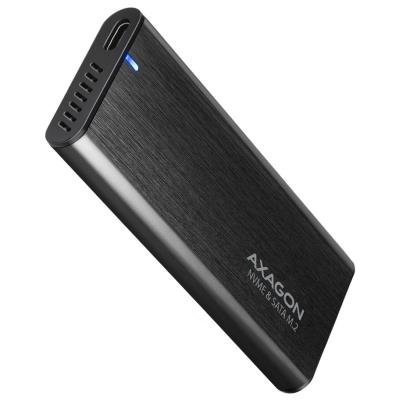 AXAGON kovový box na M.2 NVMe SSD SUPERSPEED+ / EEM2-SB2 / USB-C 3.2 Gen 2 / kabel 20cm