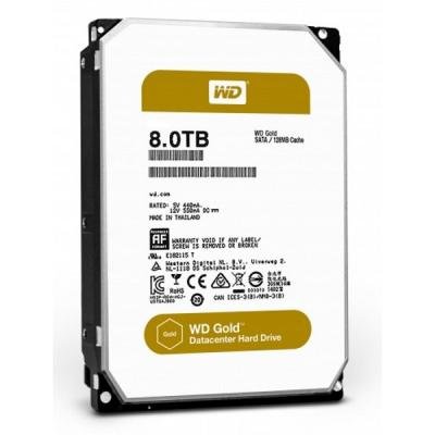WD HDD GOLD 8TB / WD8003FRYZ / SATA 6Gb/s / Interní / 3,5" / 7200rpm / 128MB
