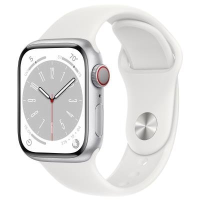 Apple Watch 8 GPS + Cellular 41mm stříbrno-bílé