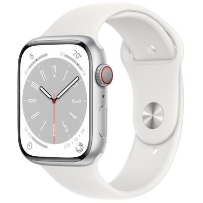 Apple Watch 8 GPS + Cellular 45mm stříbrno-bílé