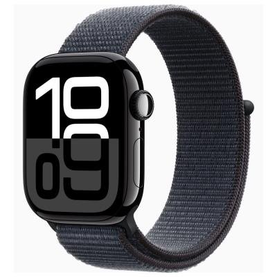 Apple Watch Series 10 GPS + Cellular 42mm Klavírně černý hliník s inkoustovým provlékacím řemínkem