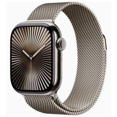 Apple Watch Series 10 GPS + Cellular 42mm Přírodní titan s přírodním milánským tahem