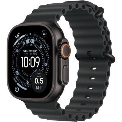Apple Watch Ultra 3 49mm Černý titan s černým oceánským řemínkem