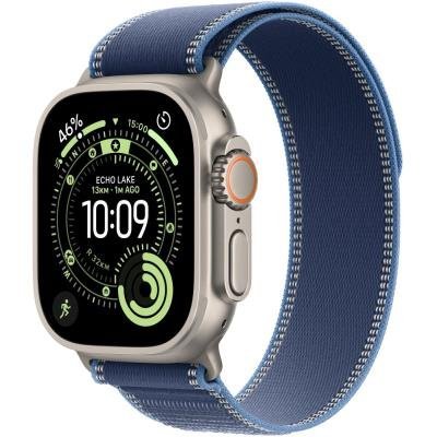Apple Watch Ultra 3 49mm Přírodní titan s modrým trailovým tahem - S/M