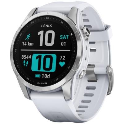 Garmin fenix7S PRO Glass stříbrno-bílé