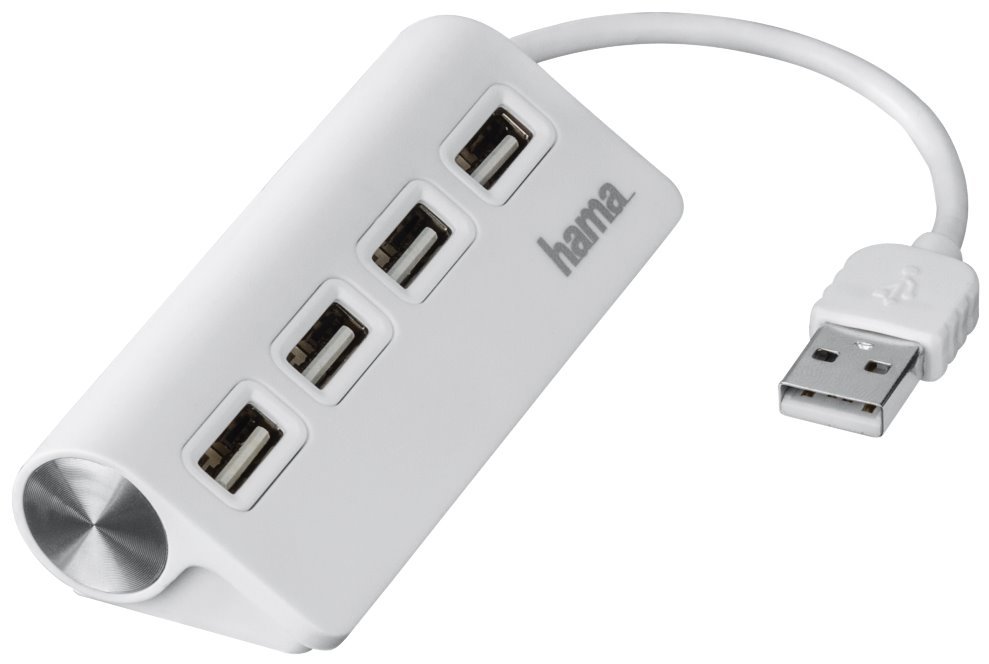 USB Hub Hama 4x USB 2.0 bílý