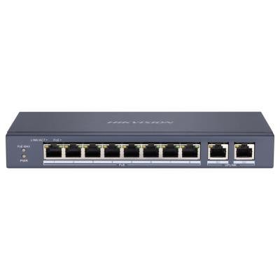 Hikvision DS-3E0310P-E/M - Switch 8x 100Mbps RJ-45 PoE, 2x GbE RJ-45, 60W PoE budget, Extend režim