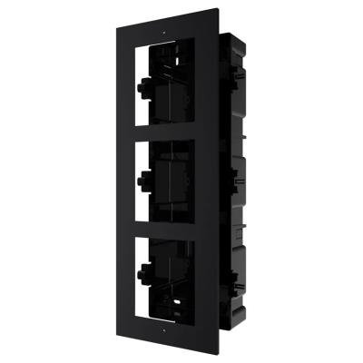 Hikvision DS-KD-ACF3/BLACK - 3-rámeček interkomu pro zápustnou montáž, černý