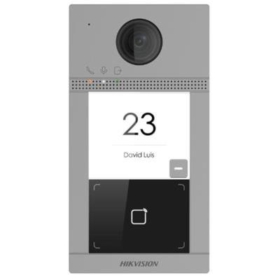 Hikvision DS-KV8113-WME1(C)/FLUSH - IP dveřní interkom 1-tlač., čtečka karet, 2MPx kamera, WiFi, zápustný