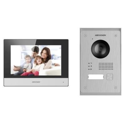 Hikvision DS-KIS703Y-P - Kit videotelefonu, 2-drát, bytový monitor + dveřní stanice + napájecí zdroj