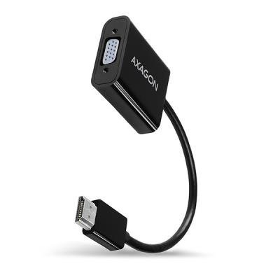 AXAGON adaptér z HDMI na VGA / RVH-VGAN / FullHD / audio jack / micro USB / 0,2m