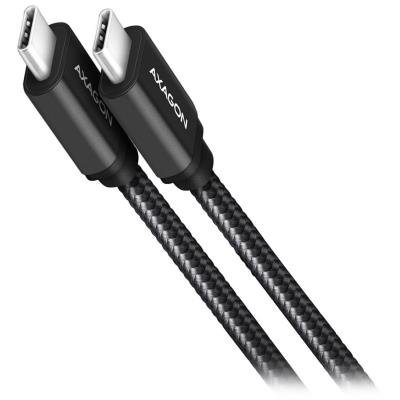 AXAGON datový a nabíjecí kabel SPEED USB-C na USB-C / USB 3.2 Gen1 / PD 60W 3A / ALU / oplet / 3m / černý
